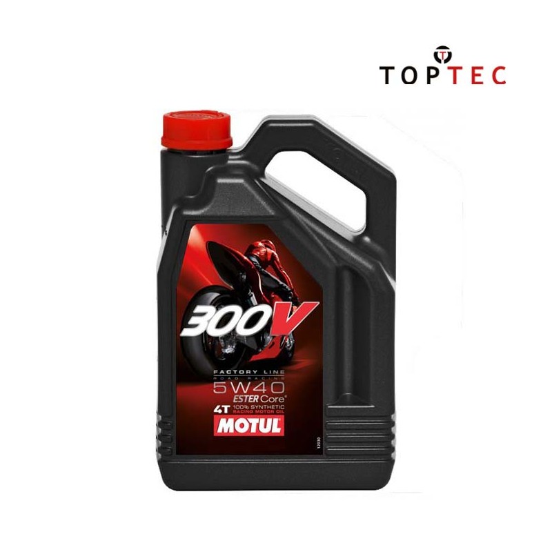 Huile moto Motul 5W40 factory line 300V 4 litres