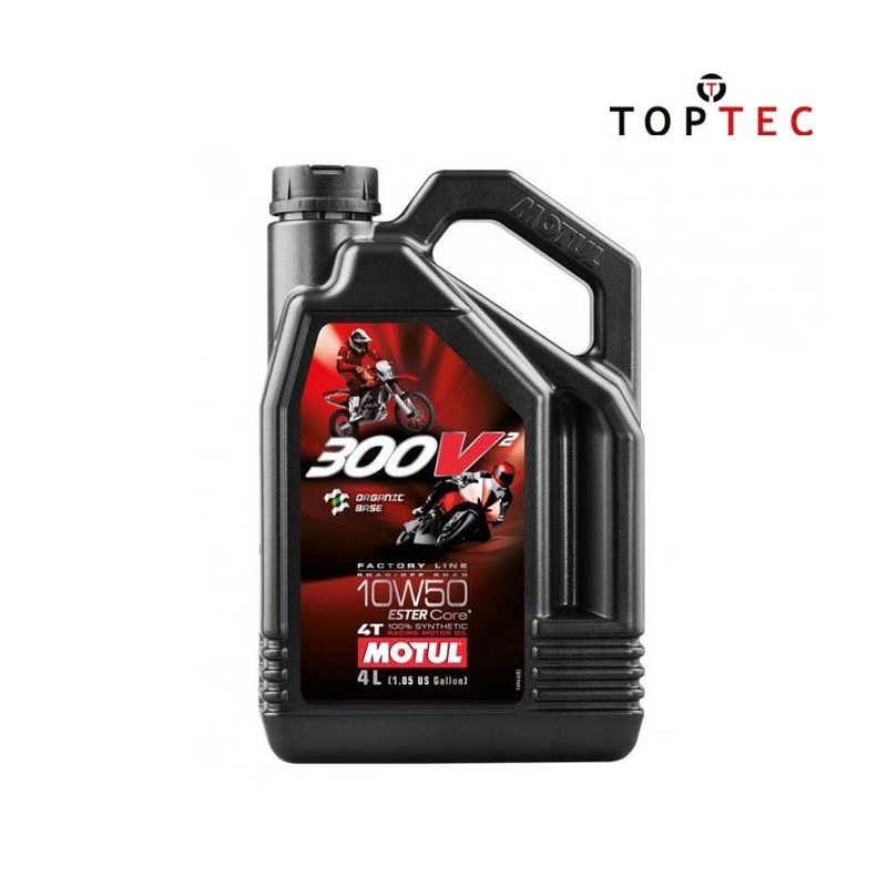 Huile moto Motul 10W50 factory line 300V² 4 litres